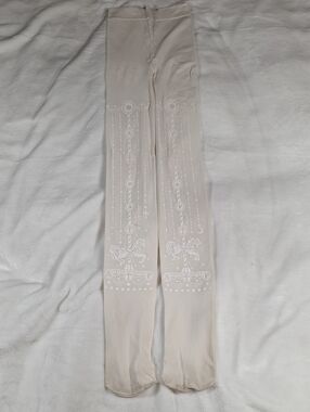 Angelic Pretty White Carousel Horse Print Tights | Sweet Lolita Accessory 🎠🎀